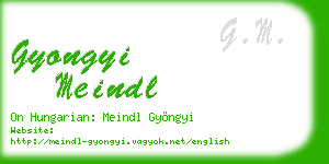 gyongyi meindl business card